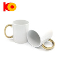 Promotional coffee electroplating ceramic cups and mugs for restaurant